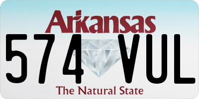 AR license plate 574VUL