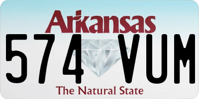 AR license plate 574VUM