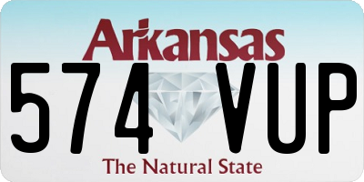 AR license plate 574VUP