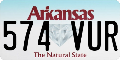 AR license plate 574VUR