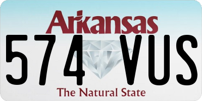AR license plate 574VUS