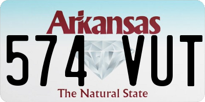 AR license plate 574VUT
