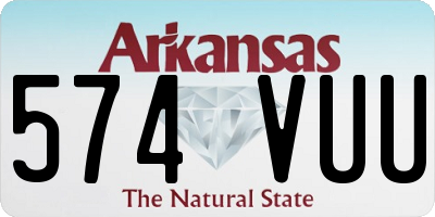 AR license plate 574VUU