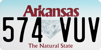 AR license plate 574VUV