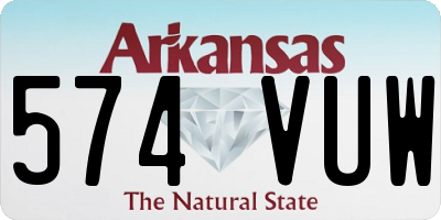 AR license plate 574VUW