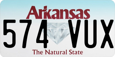 AR license plate 574VUX