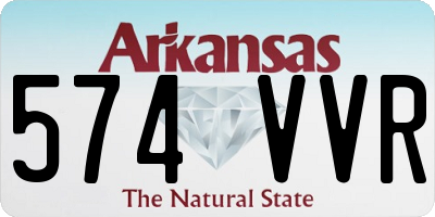 AR license plate 574VVR