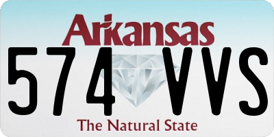 AR license plate 574VVS