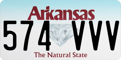 AR license plate 574VVV