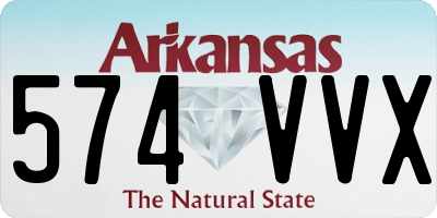 AR license plate 574VVX