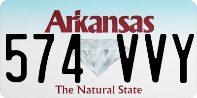 AR license plate 574VVY