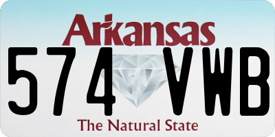 AR license plate 574VWB