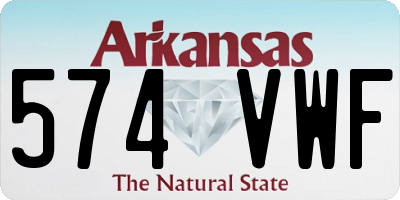 AR license plate 574VWF