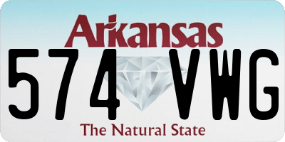 AR license plate 574VWG