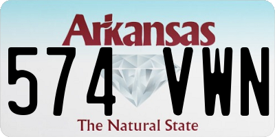 AR license plate 574VWN