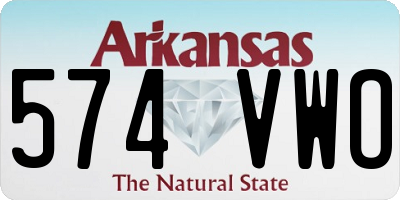 AR license plate 574VWO