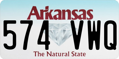 AR license plate 574VWQ