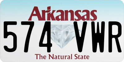 AR license plate 574VWR