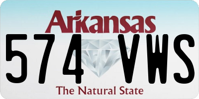 AR license plate 574VWS