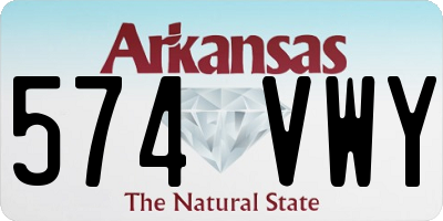 AR license plate 574VWY