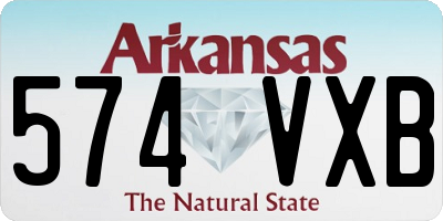 AR license plate 574VXB