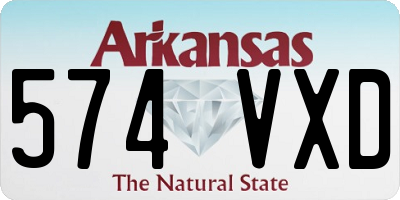 AR license plate 574VXD