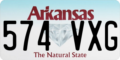 AR license plate 574VXG
