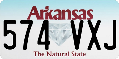 AR license plate 574VXJ