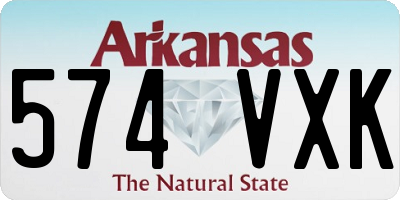 AR license plate 574VXK