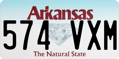 AR license plate 574VXM