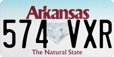 AR license plate 574VXR