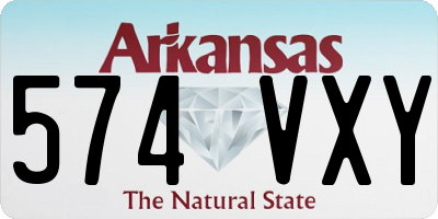 AR license plate 574VXY