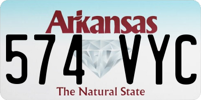 AR license plate 574VYC