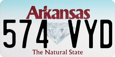 AR license plate 574VYD
