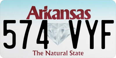AR license plate 574VYF