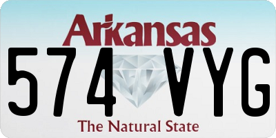 AR license plate 574VYG