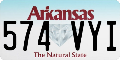 AR license plate 574VYI