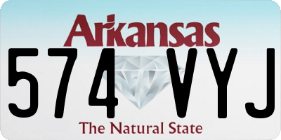 AR license plate 574VYJ