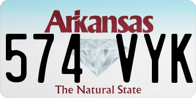 AR license plate 574VYK