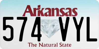 AR license plate 574VYL