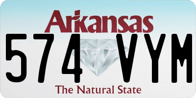 AR license plate 574VYM