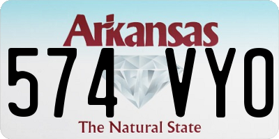 AR license plate 574VYO