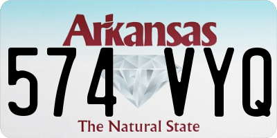 AR license plate 574VYQ
