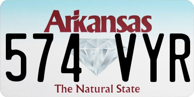 AR license plate 574VYR