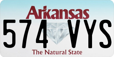 AR license plate 574VYS