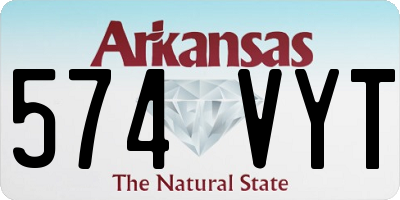 AR license plate 574VYT