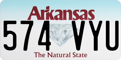 AR license plate 574VYU