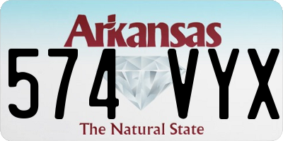 AR license plate 574VYX