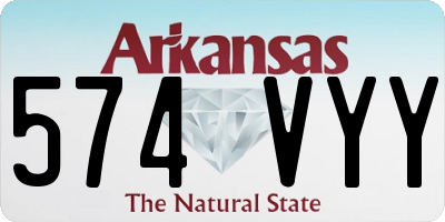 AR license plate 574VYY
