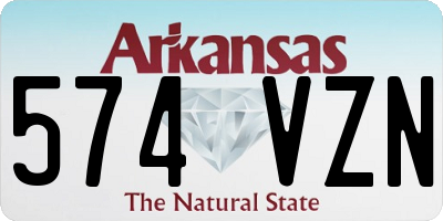 AR license plate 574VZN